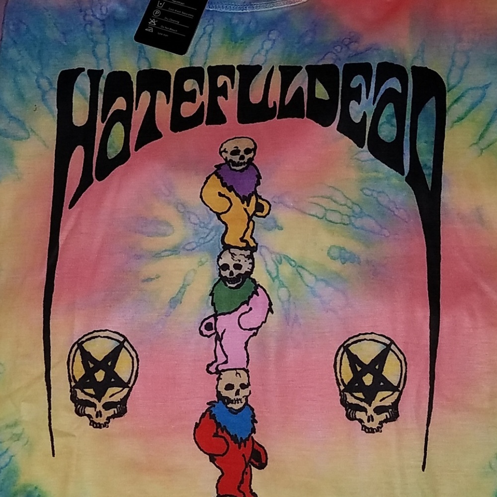 Dolls Kill Tie-Dye Skull Muscle Tee